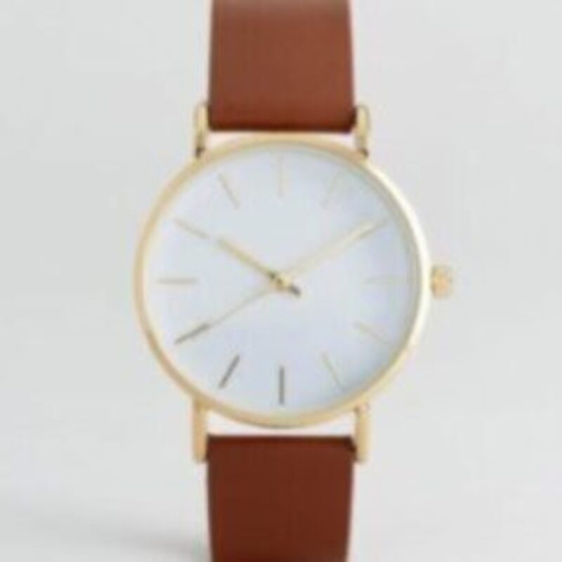 new look leather clean strap watch 1