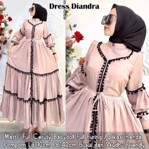 DRESS DIANDRA FULL CERUTY – ONE COLOUR – SALEM