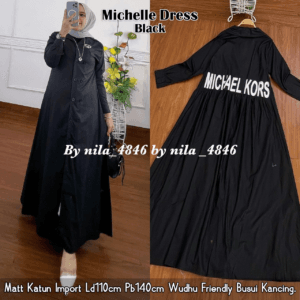 SALE MICHELLE DRESS BY INDY – BLACK