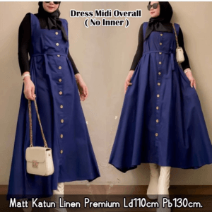 DRESS MIDI OVERALL BY HAMMADA – NAVY