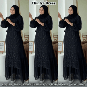 CHINTYA DRESS BY FAREL – SET OUTER – BLACK