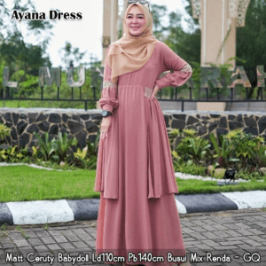 SALE AYANA MAXY BY HAMMADA – STOCK TERAKHIR – DUSTY PINK