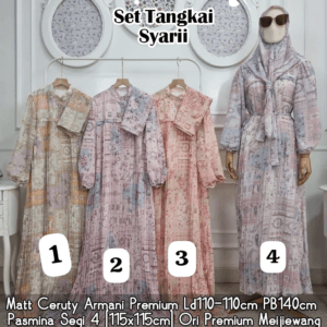 SALE SET TANGKAI SYARII BY MEIJIWANG PREMIUM – KLIK ORDER UNTUK PILIHAN WARNA