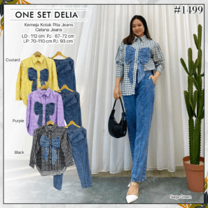 ONE SET DELIA KLIK ORDER UNTUK PILIHAN WARNA – PREMIUM ORI