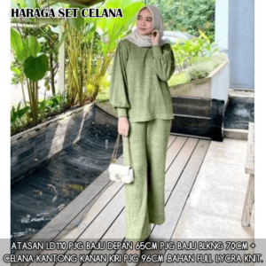 RESTOK HARAGA SET CELANA – GREEN TEA