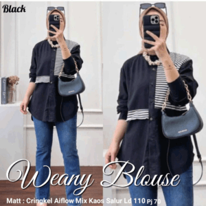 WEANY BLUOSE – BLACK