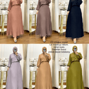 CRINKLE PLISKET DRESS – KLIK ORDER UNTUK PILIHAN WARNA