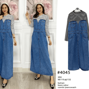 4045 STRIPE JEANS DRESS ORI ZARA WOMEN – TWO COLOUR