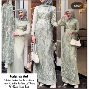 Promo Cuci Gudang VABINA SET OUTER BY FARASHA – GREEN SAGE