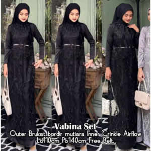 Promo Cuci Gudang VABINA SET OUTER BY FARASHA – BLACK