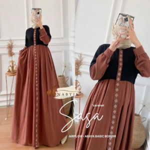 SASA MAXY BORDIR BY FARASHA – CARAMEL