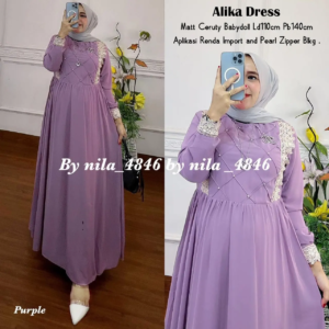 SALE ALIKA DRESS BY HAMMADA – PURPLE