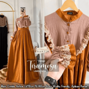 TIRAMISU DRESS BY AISHAA – MUSTARD