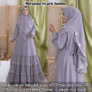 MIRANDA SYARII PREMIUM – JUMBO SIZE – GREY