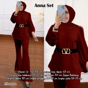 ANNA SET CELANA PREMIUM – MAROON