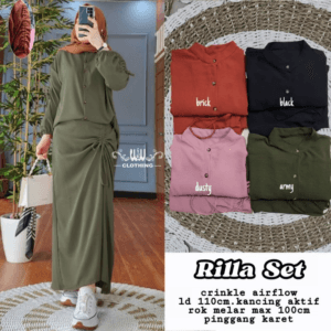 RILLA SET CRINKLE AIRFLOW BY J&S – ARMY